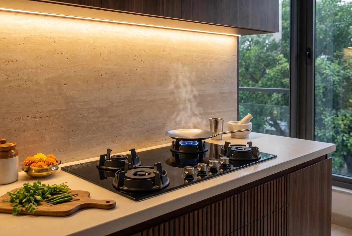 A Gilma hob in a family kitchen